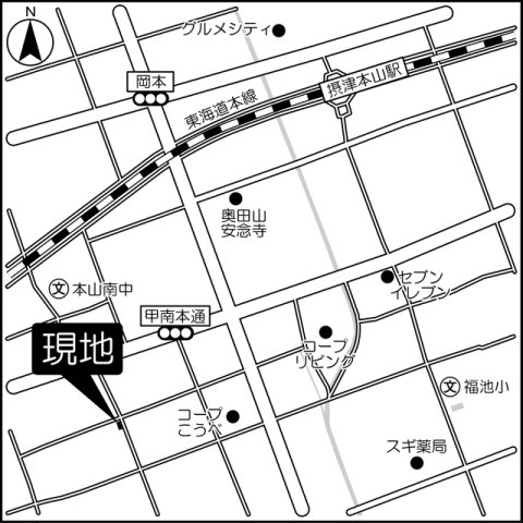 メゾン甲南の地図写真