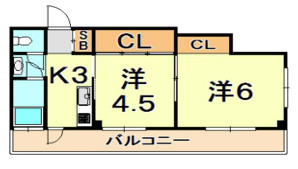 マンション富士の間取り写真