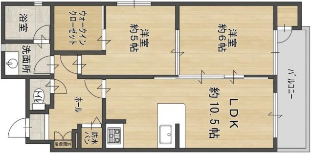 甲子園東行マンションの間取り写真