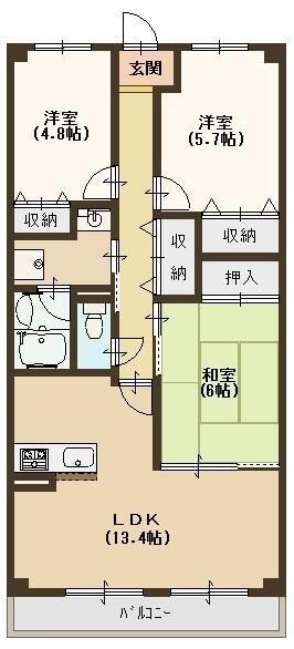 リーヴ香櫨園の間取り写真