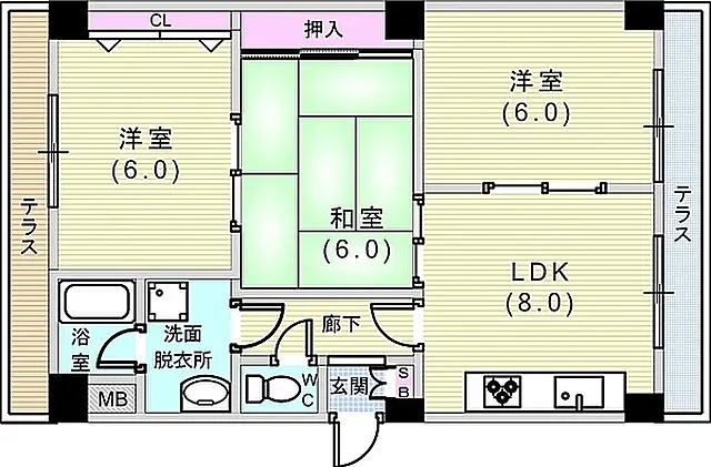 シティライフつかさ2の間取り写真