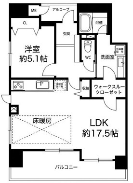 リベール北野シティタワーの間取り写真