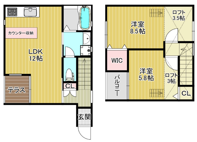 住吉terraceの間取り写真