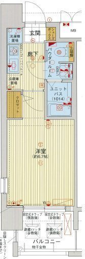 ライジングコート深江本町フラワーパークの間取り写真