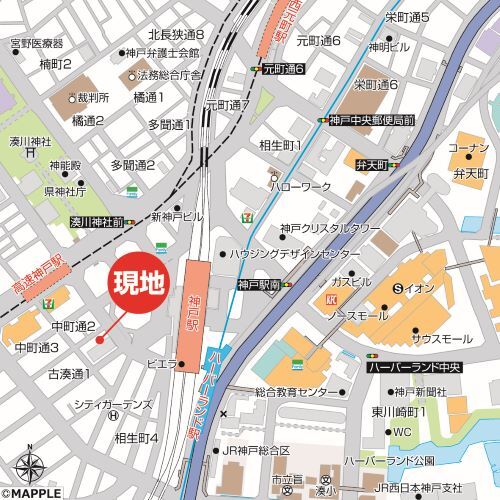 セレニテ神戸駅前アリエの地図写真