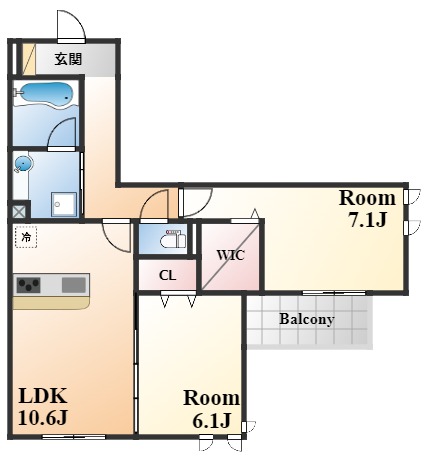 ラポール岡本D-room西岡本の間取り写真