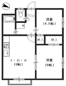 フラワー芦屋の間取り写真