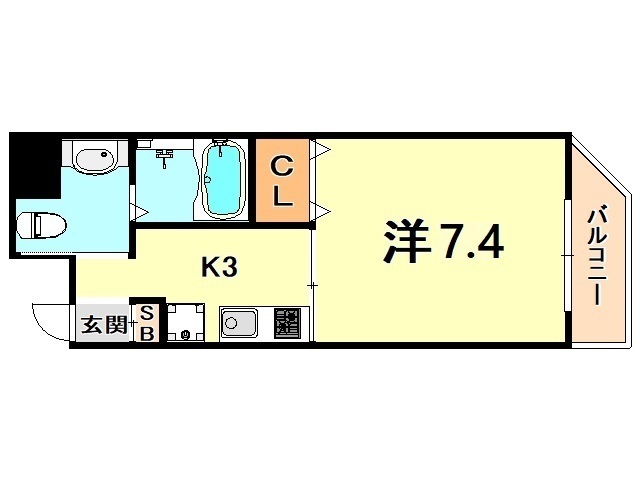 シティフラット六甲道の間取り写真
