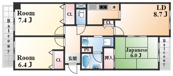 甲南山手ミオの間取り写真
