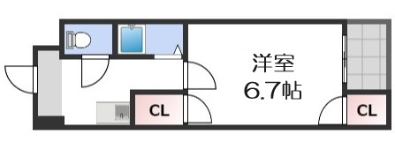 ベルフレージュ北堀江の間取り写真