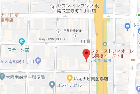 ファーストフィオーレ心斎橋イーストIIIの地図写真