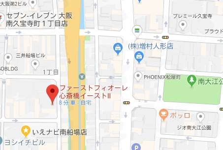 ファーストフィオーレ心斎橋イーストIIIの地図写真