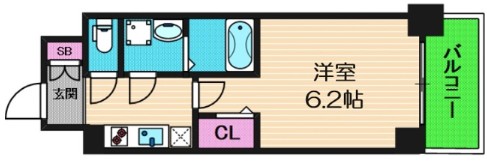 エスリード大阪CENTRAL AVENUEの間取り写真