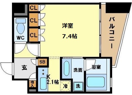 リーガル四ツ橋筋の間取り写真
