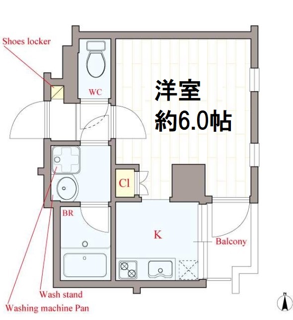 CHATEAU NAMBA RIPPLEの間取り写真