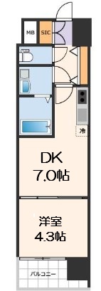 レオンコンフォート九条ガレリアの間取り写真