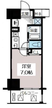 ジュネーゼグラン難波ミラージュの間取り写真