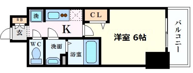 プレサンス天満橋トラッドの間取り写真