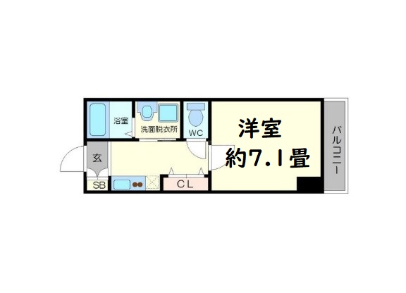 スワンズ難波パークビューの間取り写真