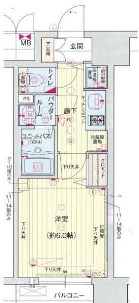 プレサンス梅田東ディアロの間取り写真