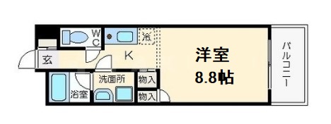 パークハイムうつぼの間取り写真