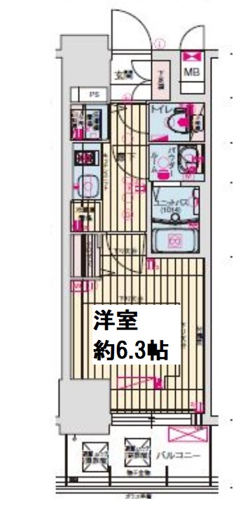 プレサンス大阪ゲートシティの間取り写真