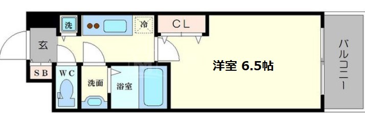 ジアコスモ難波南の間取り写真