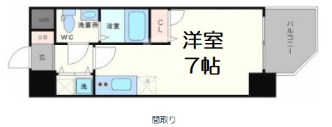 ベルエ難波西の間取り写真