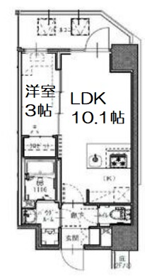 S-RESIDENCE福島玉川Unoの間取り写真