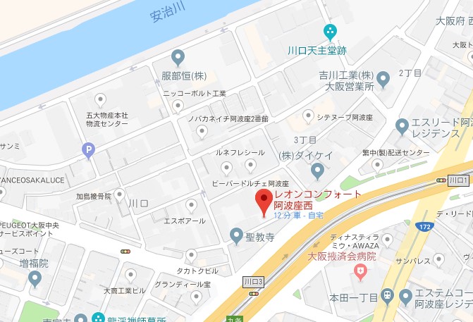 レオンコンフォート阿波座西の地図写真