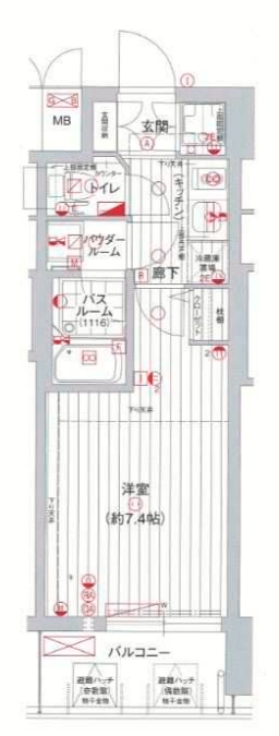 エグゼ難波南Vの間取り写真