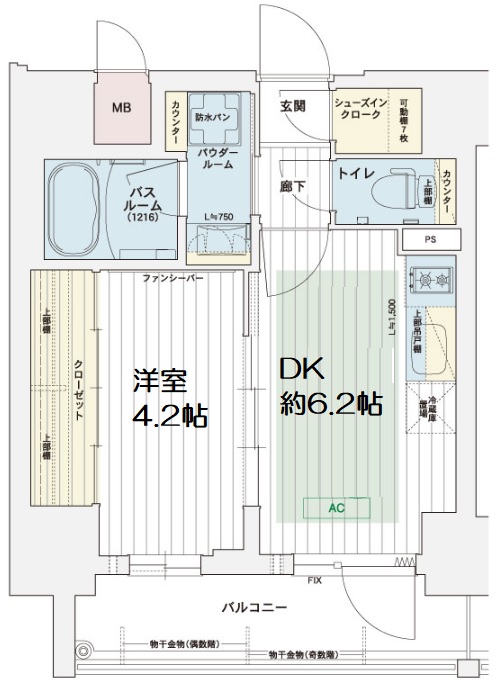エステムコート大阪福島IIレイヤーの間取り写真
