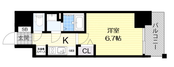 プレサンス立売堀ベルヴィルの間取り写真