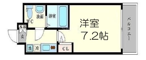 ラシュレエグゼ難波南の間取り写真