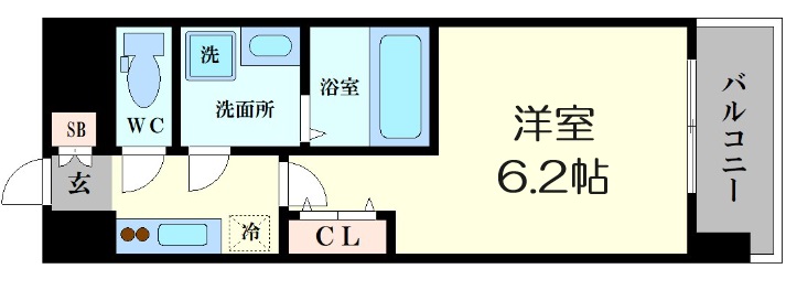 エスリードレジデンス大阪難波の間取り写真
