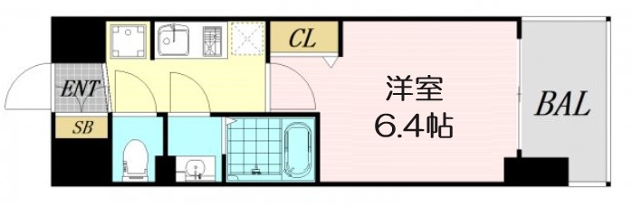 プレサンスOSAKA DOMECITYビーツの間取り写真