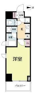 QCフラット北堀江の間取り写真