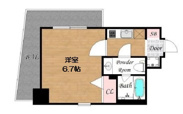 ラシュレエグゼ夕陽丘の間取り写真