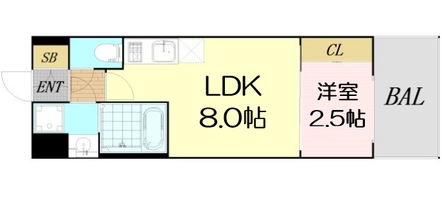 セレニテ新大阪ミラク弐番館の間取り写真