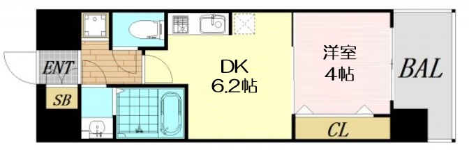 スプランディッド中之島WESTの間取り写真