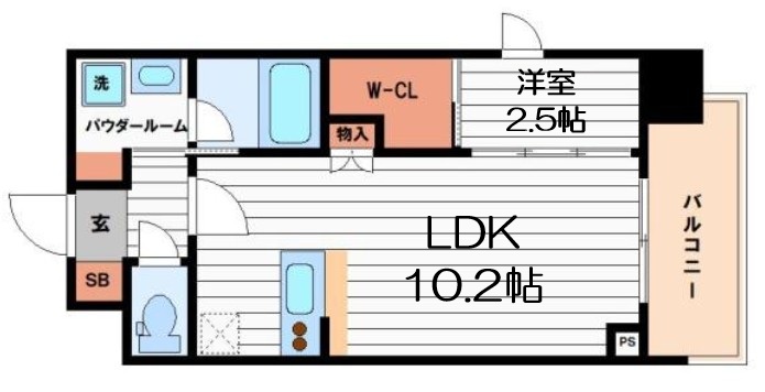 セレニテフラン谷町四丁目の間取り写真