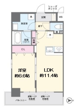 Fuku島之内の間取り写真