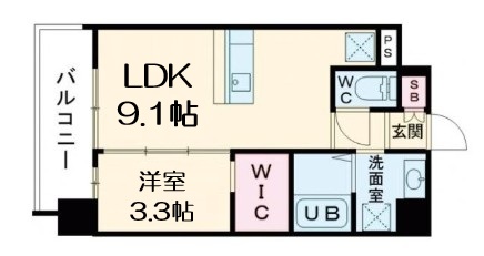 S-RESIDENCE難波西alterの間取り写真