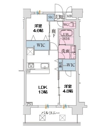 スプランディッド難波VIIの間取り写真