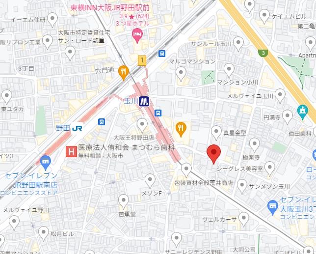 SーRESIDENCE福島玉川UNOの地図写真