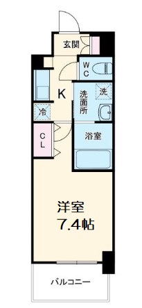 ミュプレ北浜の間取り写真