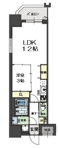 ラ・フォルム本町WESTの間取り写真