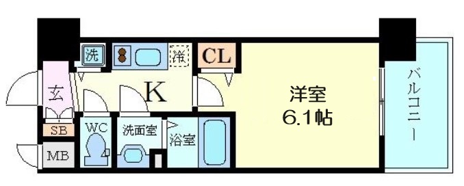 プレサンス南森町駅前の間取り写真