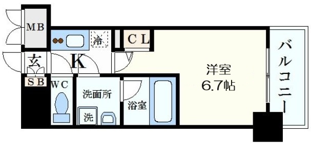 リーガル京町堀IIの間取り写真