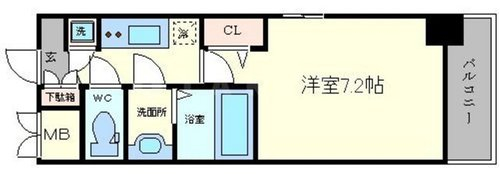 レジュールアッシュ心斎橋リュクスの間取り写真